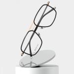 Clear Lens Acetate Titanium Glasses , Unisex Metal Frame Glasses