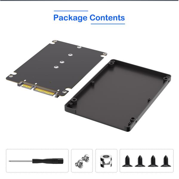 M.2 Key B to 2.5 SATA Enclosure Adapter for NGFF SSDs