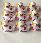 Red Heart Shaped Custom Rubber Ducks Water Resistant Non Toxic Safe For Kids