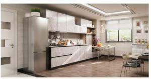 Wholesale SGS Modern Modular Kitchen Cabinets Long Acrylic Door Panels Quartz Stone Countertops from china suppliers