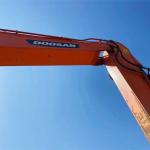 Transport Length 9.445m Doosan DX210W Used Excavator with 0.92m3 Bucket Capacity