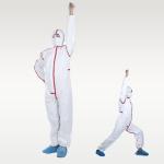 OEM EN14126 White TYPE 4 Non Woven Isolated Disposable Coverall Waterproof With
