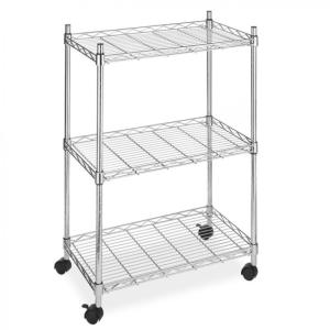 Wholesale Zinc Plated 3 Tier Wire Shelving Unit 18” X 18” Catering , Cold Room Strong Wire Shelving from china suppliers