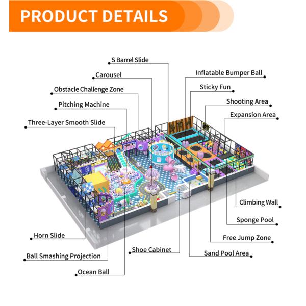 Customized New Design Soft Entertainment Park Indoor Playground for Pre-School Soft Playground
