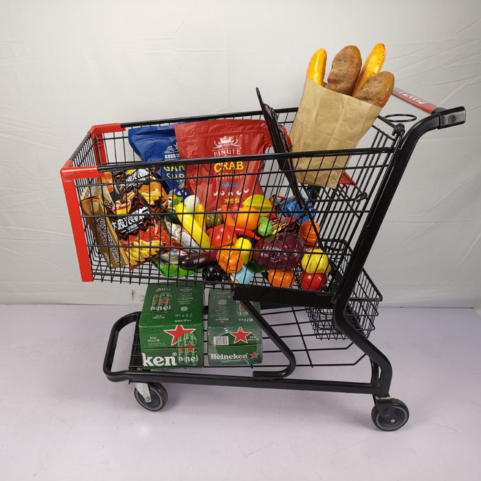 American Multifunctional Large Metal Trolley Warehouse Supermarket Store Shopping Cart
