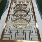 304 Stainless steel framed room divider panel laser cut metal screen