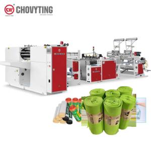 China biodegradable roll garbage bag on roll making machine on sale