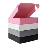 Custom Black Luxury Folding Corrugated Paper Cosmetics Shipping Mailer Gift Box