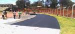All Weather Spray Coated Synthetic Jogging Track Flooring Eco-Friendly