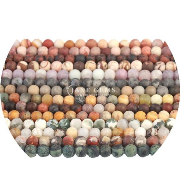 Frosted Healing Matte Round Beads Semi-Finished Products For DIY Gift Handmade
