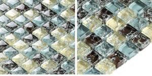 Wholesale Multicolor Bathroom Sink Backsplash Tile , Crystal Plated Bathroom Mosaic Tile Backsplash from china suppliers