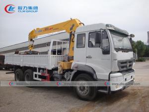 Wholesale 6*4 HOWO Truck Mounted 8T Straight Telescopic Boom Crane from china suppliers