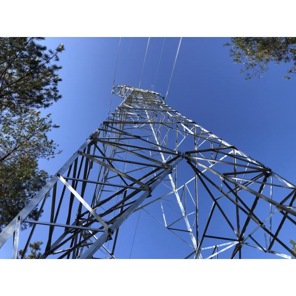 Hot Dip Galvanized 66KV Angular Steel Lattice Electric Transmission Tower