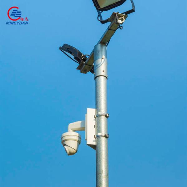 Hexagonal CCTV Steel Pole Galvanized , Camera Heavy Duty Tow Pole