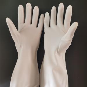 Wholesale Unflock Lining Nitrile Washing Up Gloves 32CM 15Mil Chemical Resistant Gloves Nitrile from china suppliers