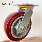 4inch 5inch 6inch 8inch Heavy Duty Industrial Roller Bearing PU Wheel with Steel