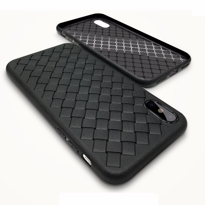 Soft Tpu Iphone 11 Phone Case X Weave Pattern Cover For Apple Mobile Phone
