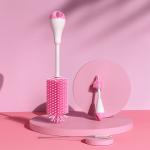 3 In 1 Straight Hilt Rotary Silicone Cleaning Brush Set For Baby Milk Feeding