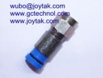 F Compression Connector for RG6 universal cable waterproof type all brass F male