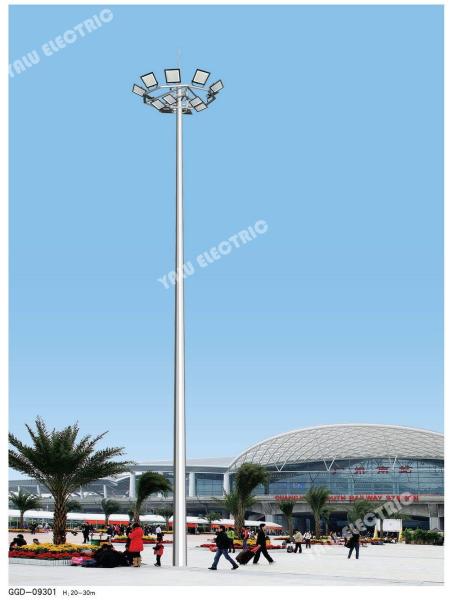 Outdoor seaport Q235 Steel galvanized 15m 20m 30m high mast lighting tower with