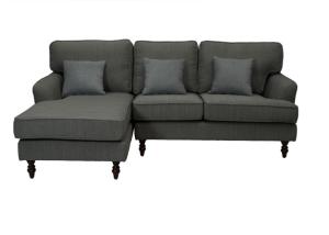 Wholesale Living Room Linen Fabric Sofa With Foam Imitated Linen Solid Wood Legs from china suppliers