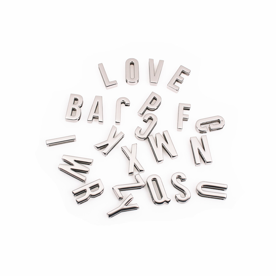 Letter Charms Buckle 19mm/25mm Zinc Alloy Metal A-Z Alphabet Slide Buckle Accessories Wholesale