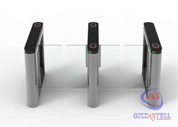 2D barcode ticket system gate , rfid cards swipe turnstile , swing access