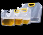 1.25L 2.5L Beer Drink Pouch Plastic Drink Bag With Spout Hang Hole