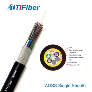 Wholesale Adss Single Mode G657a Overhead Aerial Dielectric Fiber Optic Cable 48 96 144 Core from china suppliers