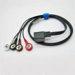 Compatible HP Digitrak XT Holter recorder ECG Cable 1metre Snap type AHA