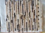 Modern Marble Mosaic Wall Tile , 300 X 298mm Sheet Natural Stone Mosaic Tile