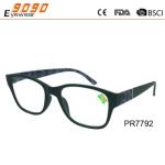 Fashionable reading glasses ,spring hinge with demi color and metal parts on the