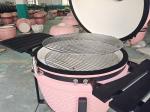 Charcoal 22 Inch Pink Ceramic Kamado Grills BBQ Bamboo Handlle
