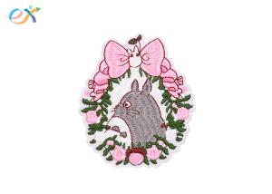 Wholesale Pink Color Iron On Embroidered Patches Custom Cute Cartoon Mole Laser Cut from china suppliers