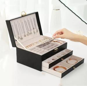 Wholesale Greaseproof Leather Jewelry Packaging Box Varnishing Recyclable from china suppliers