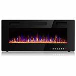 Electric Decorative Elektro Kamin Wall Mounted Fireplace 40-In Self-Checking