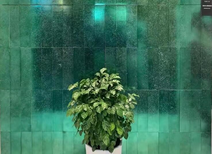 Green Thin Stone Wall Panels 30mm Metallic Electroplating Treatment Fashion Plating Tile