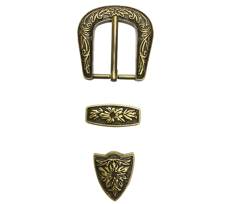25mm 3 Sets Zinc Alloy Buckle For Festival Dress With Exquisite Carving
