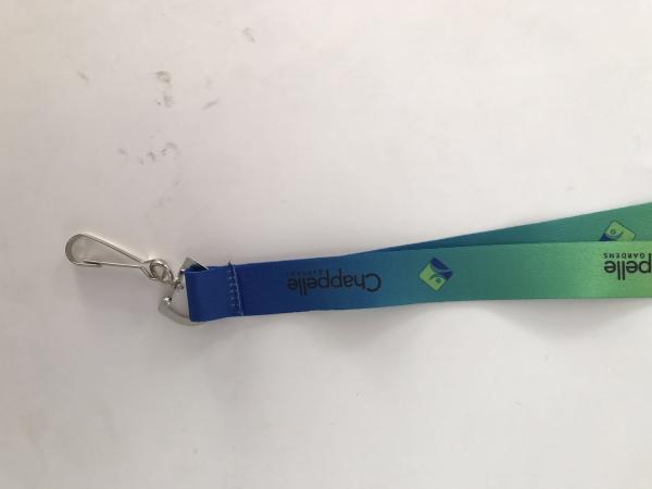 Logo Printing Polyester Heated Transfer Lanyard / Dye Sublimated Lanyards Eco