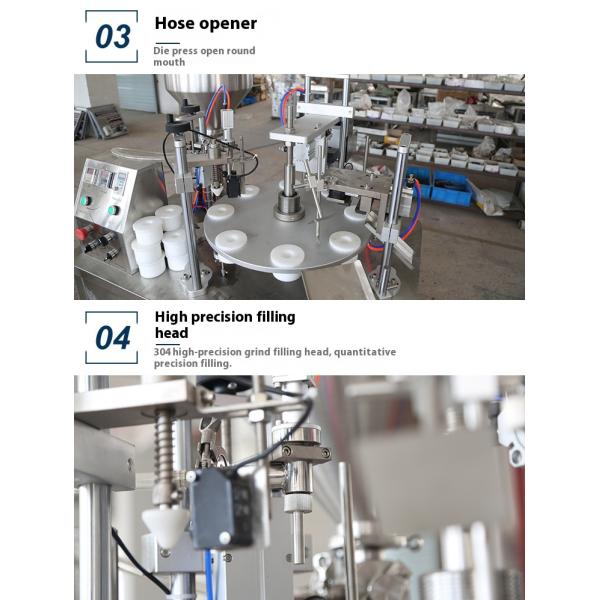 Automatic Plastic Tube Filling Sealing Machine For Hair Cream And Toothpaste