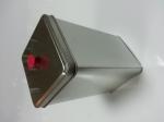 Square Golden Tin Tea Canisters Tin Can For Tea / Coffee Packaging