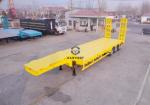 3 Axle Heavy Duty Semi Trailer Low Bed Mechanical Ladder Sale to Tanzania