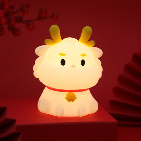Cute Silicone Dragon Night Light Bedroom Decoration Mini Lovely Night Lamp