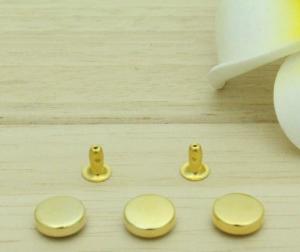 Wholesale 10mm Gold Circle Round Flat Rivet Spike Studs Spots Leathercraft Nailhead from china suppliers