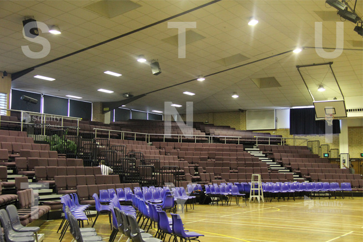 Multifunction Indoor Retractable Bleacher Seating System