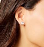 18K Gold Plated Hello Kitty Enamel Stud Earrings for Girls in 925 Sterling