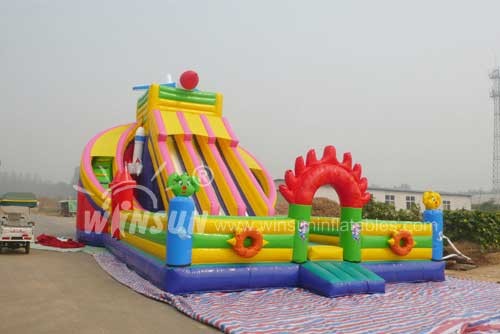 Big Inflatable Water Slides For Adults WSS-009 Customized Size Accepted