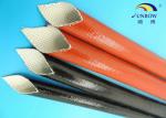 4KV Silicone Resin Coated Braided Fiberglass Sleeve / Expando Sleeving 0.5mm ~