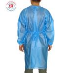 CE EN14126 AAMI Pb70 Disposable Lab Coats PP PE Coated Non Woven Isolation Gown