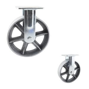 Wholesale 200mm Silver Color 300kg Capacity Hollow Core Rigid Caster Wheels Flat Tread from china suppliers